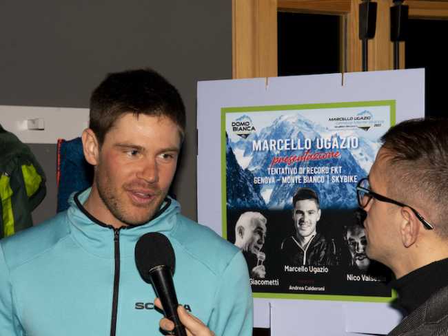 Record sky Bike Genova monteBianco presentazione Ugazio00002