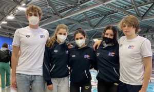 gruppo nuoto in Coppa Parigi