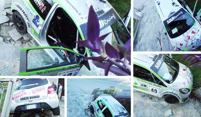 incidente rally auto cancello