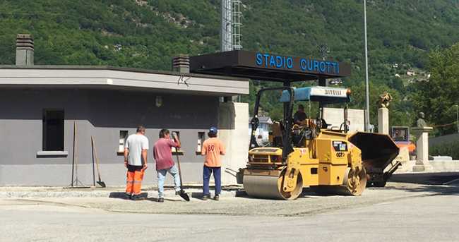 stadio curotti entrata lavori