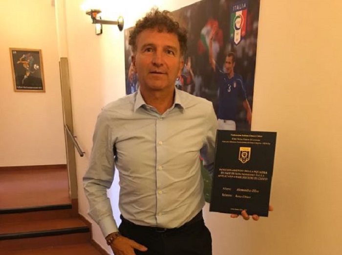 Alessandro Oliva laureato al "master" per allenatori di Coverciano